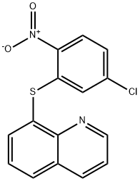 8-({5-chloro-2-nitrophenyl}sulfanyl)quinoline Struktur