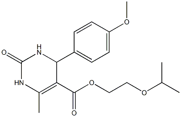 2-isopropoxyethyl 4-(4-methoxyphenyl)-6-methyl-2-oxo-1,2,3,4-tetrahydro-5-pyrimidinecarboxylate Struktur