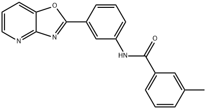 3-methyl-N-(3-[1,3]oxazolo[4,5-b]pyridin-2-ylphenyl)benzamide Struktur