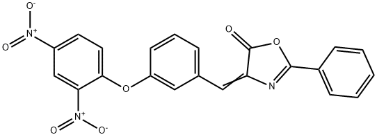 4-(3-{2,4-bisnitrophenoxy}benzylidene)-2-phenyl-1,3-oxazol-5(4H)-one Struktur