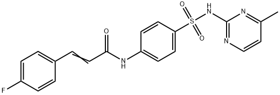 3-(4-fluorophenyl)-N-(4-{[(4-methyl-2-pyrimidinyl)amino]sulfonyl}phenyl)acrylamide Struktur