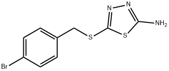 5-{[(4-bromophenyl)methyl]sulfanyl}-1,3,4-thiadiazol-2-amine Struktur