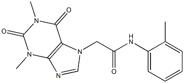 2-(1,3-dimethyl-2,6-dioxo-1,2,3,6-tetrahydro-7H-purin-7-yl)-N-(2-methylphenyl)acetamide Struktur