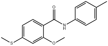 2-methoxy-N-(4-methylphenyl)-4-(methylsulfanyl)benzamide Struktur