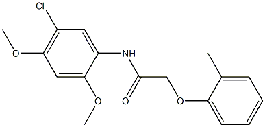 N-(5-chloro-2,4-dimethoxyphenyl)-2-(2-methylphenoxy)acetamide Struktur