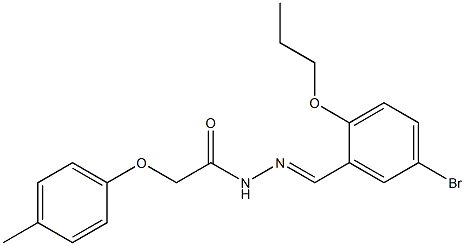 N'-(5-bromo-2-propoxybenzylidene)-2-(4-methylphenoxy)acetohydrazide Struktur