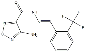 4-amino-N'-[2-(trifluoromethyl)benzylidene]-1,2,5-oxadiazole-3-carbohydrazide Struktur