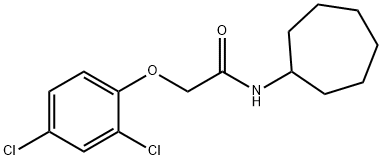 N-cycloheptyl-2-(2,4-dichlorophenoxy)acetamide Struktur