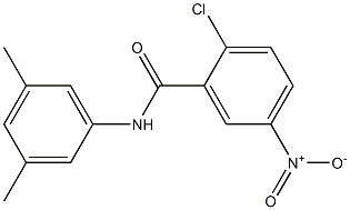 2-chloro-N-(3,5-dimethylphenyl)-5-nitrobenzamide Struktur