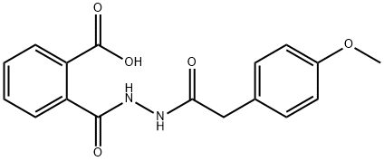 2-({2-[2-(4-methoxyphenyl)acetyl]hydrazino}carbonyl)benzoic acid Struktur