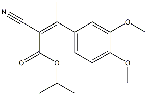 isopropyl 2-cyano-3-(3,4-dimethoxyphenyl)-2-butenoate Struktur