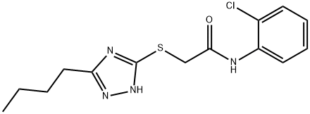 2-[(5-butyl-4H-1,2,4-triazol-3-yl)sulfanyl]-N-(2-chlorophenyl)acetamide Struktur