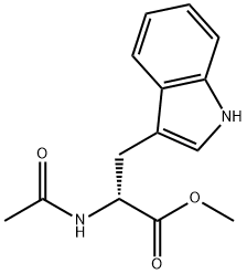 methyl (2R)-2-acetamido-3-(1H-indol-3-yl)propanoate Struktur