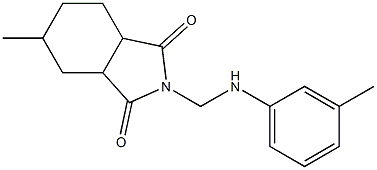 5-methyl-2-(3-toluidinomethyl)hexahydro-1H-isoindole-1,3(2H)-dione Struktur