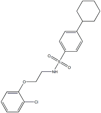 N-[2-(2-chlorophenoxy)ethyl]-4-cyclohexylbenzenesulfonamide Struktur