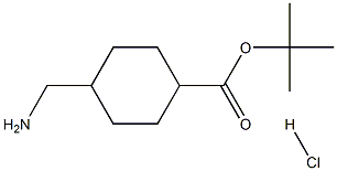 tert-butyl (1R,4R)-4-(aminomethyl)cyclohexane-1-carboxylate hydrochloride Struktur