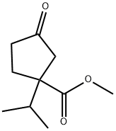 methyl 1-isopropyl-3-oxocyclopentanecarboxylate Struktur