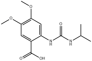 4,5-dimethoxy-2-[(propan-2-ylcarbamoyl)amino]benzoic acid Struktur