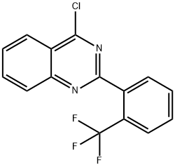 Quinazoline, 4-chloro-2-[2-(trifluoromethyl)phenyl]- Struktur