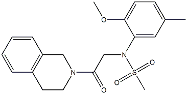 N-[2-(3,4-dihydroisoquinolin-2(1H)-yl)-2-oxoethyl]-N-(2-methoxy-5-methylphenyl)methanesulfonamide Struktur