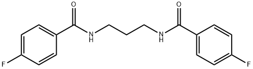 4-fluoro-N-{3-[(4-fluorobenzoyl)amino]propyl}benzamide Struktur