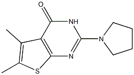 5,6-dimethyl-2-(1-pyrrolidinyl)thieno[2,3-d]pyrimidin-4(3H)-one Struktur