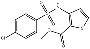 methyl 3-{[(4-chlorophenyl)sulfonyl]amino}thiophene-2-carboxylate Struktur