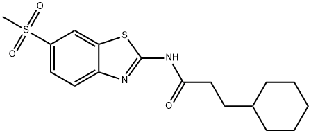 3-cyclohexyl-N-[6-(methylsulfonyl)-1,3-benzothiazol-2-yl]propanamide Struktur