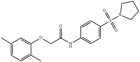 2-(2,5-dimethylphenoxy)-N-[4-(1-pyrrolidinylsulfonyl)phenyl]acetamide Struktur