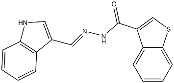 N'-(1H-indol-3-ylmethylene)-1-benzothiophene-3-carbohydrazide Struktur