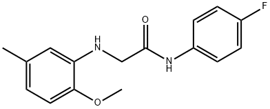 N-(4-fluorophenyl)-2-[(2-methoxy-5-methylphenyl)amino]acetamide Struktur