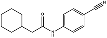 N-(4-cyanophenyl)-2-cyclohexylacetamide Struktur