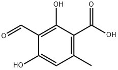 Benzoic acid, 3-formyl-2,4-dihydroxy-6-methyl- Struktur