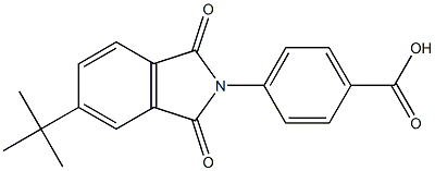 4-(5-tert-butyl-1,3-dioxo-1,3-dihydro-2H-isoindol-2-yl)benzoic acid Struktur