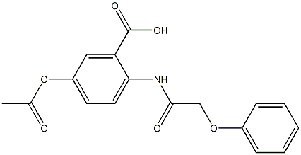 5-(acetyloxy)-2-[(phenoxyacetyl)amino]benzoic acid Struktur