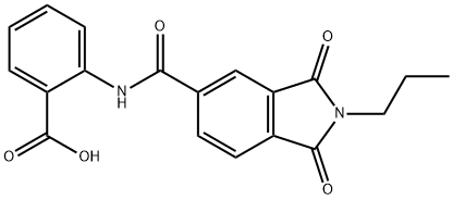 2-{[(1,3-dioxo-2-propyl-2,3-dihydro-1H-isoindol-5-yl)carbonyl]amino}benzoic acid Struktur