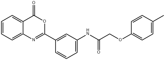 2-(4-methylphenoxy)-N-[3-(4-oxo-4H-3,1-benzoxazin-2-yl)phenyl]acetamide Struktur