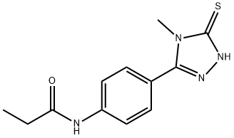 N-[4-(4-methyl-5-thioxo-4,5-dihydro-1H-1,2,4-triazol-3-yl)phenyl]propanamide Struktur