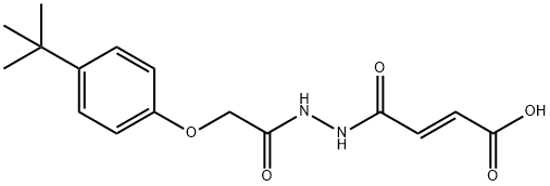 (E)-4-(2-{2-[4-(tert-butyl)phenoxy]acetyl}hydrazino)-4-oxo-2-butenoic acid Struktur