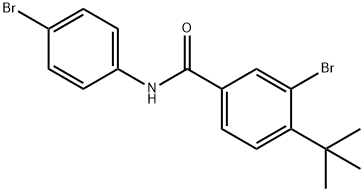 3-bromo-N-(4-bromophenyl)-4-(tert-butyl)benzamide Struktur