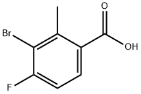 3-BROMO-4-FLUORO-2-METHYLBENZOIC ACID Struktur