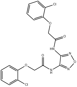 2-(2-chlorophenoxy)-N-(4-{[2-(2-chlorophenoxy)acetyl]amino}-1,2,5-oxadiazol-3-yl)acetamide Struktur