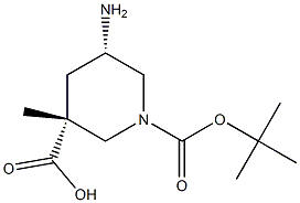 1-(tert-butyl) 3-methyl (3R,5S)-5-aminopiperidine-1,3-dicarboxylate Struktur