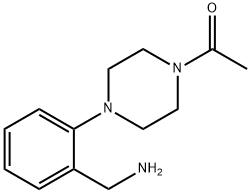 1-{4-[2-(aminomethyl)phenyl]piperazin-1-yl}ethan-1-one Struktur