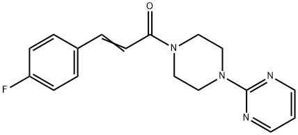 2-{4-[3-(4-fluorophenyl)acryloyl]-1-piperazinyl}pyrimidine Struktur