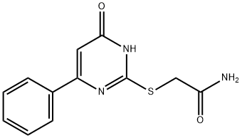 2-[(1,6-Dihydro-6-oxo-4-phenyl-2-pyrimidinyl)thio]acetamide Struktur