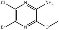 5-BROMO-6-CHLORO-3-METHOXYPYRAZIN-2-AMINE Struktur