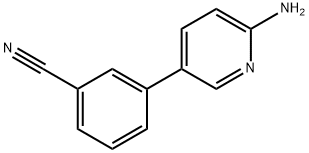 3-(2-AMINOPYRIDIN-5-YL)BENZONITRILE Struktur