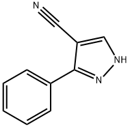 1H-Pyrazole-4-carbonitrile, 3-phenyl- Struktur