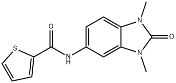 N-(1,3-dimethyl-2-oxo-2,3-dihydro-1H-benzimidazol-5-yl)-2-thiophenecarboxamide Struktur